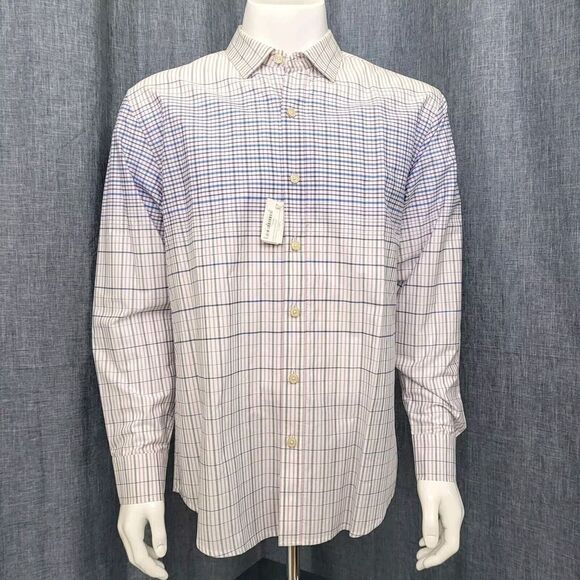 NWT Tommy Bahama Shirt Ponte Vedra Silk Blend Plaid Shirt Men's Large  T315651 - Picture 1 of 9